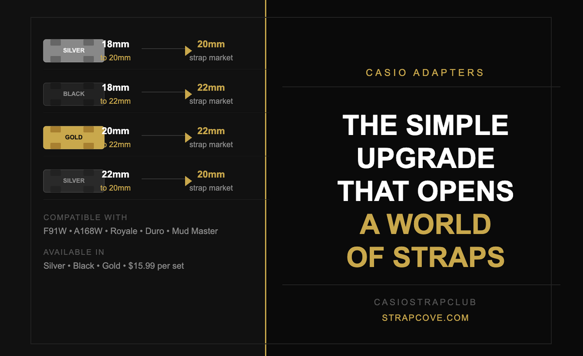 Casio Watch Adapters -- The Simple Upgrade That Opens Up a World of Straps