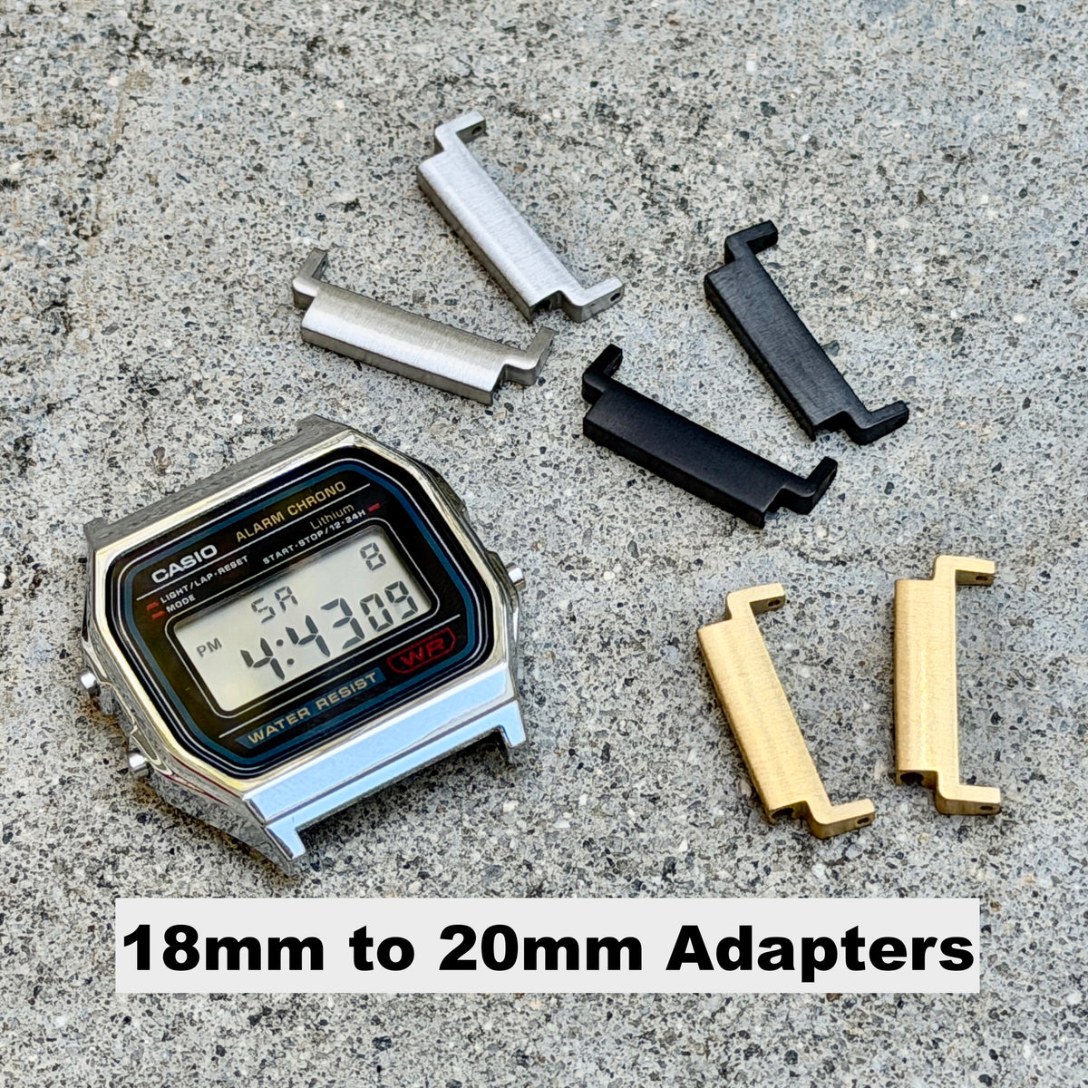 Casio Watch Mods 18mm to 20mm Adapters F91W/F84/F105/108/A158/A168/AE1200
