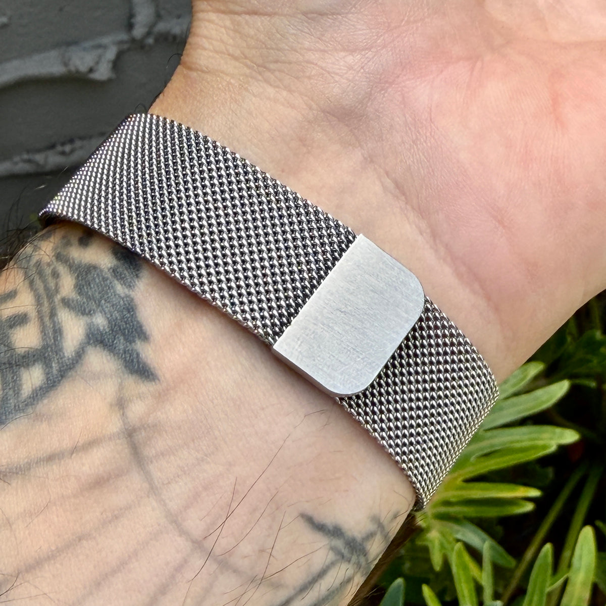 Silver Milanese Mesh Band for Casio A168W, Stainless Steel Magnetic Strap, Watch Upgrade, Fits A168W F-91W AE-1200WH W-59 and More