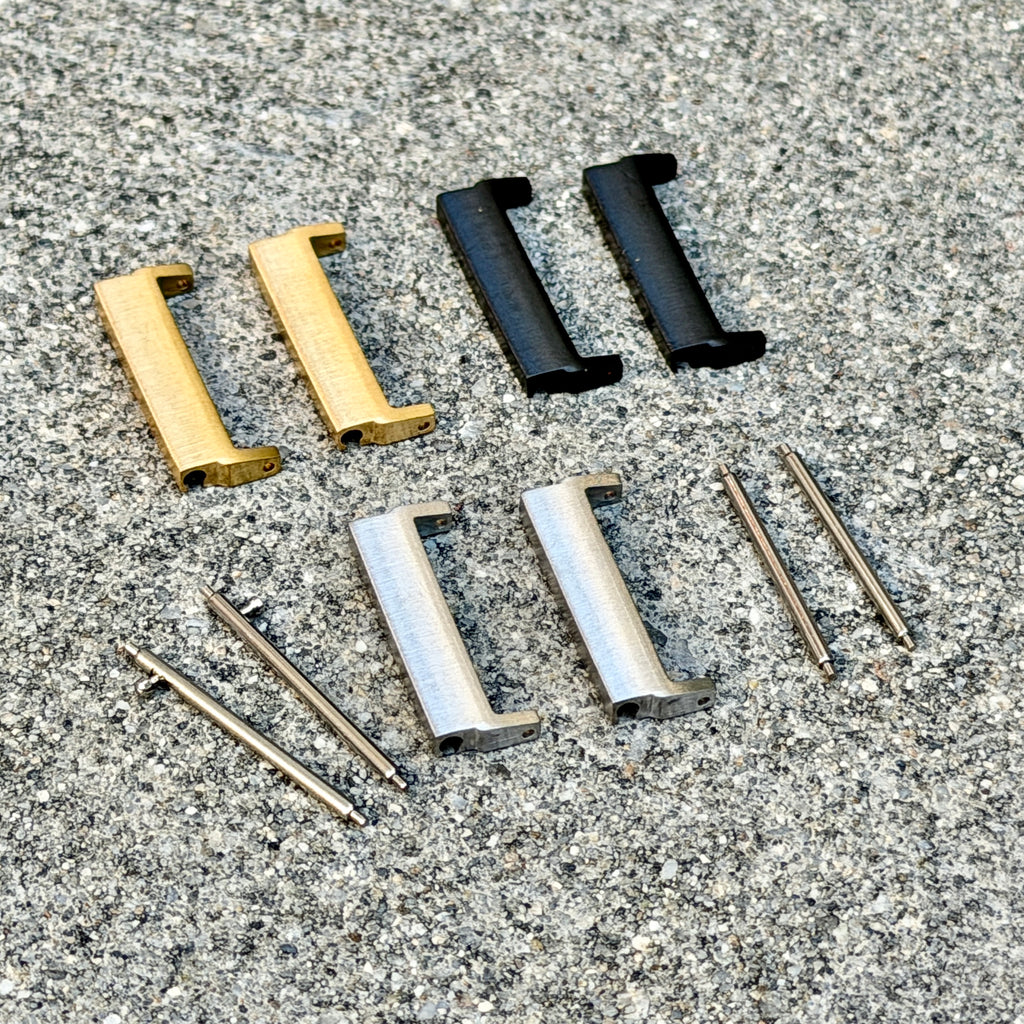 Casio Duro MDV106 MDV107 Watch Band Adapters, 22mm to 20mm Stainless Steel Lug Converter, Silver Black Gold, Replacement Band Converter Set