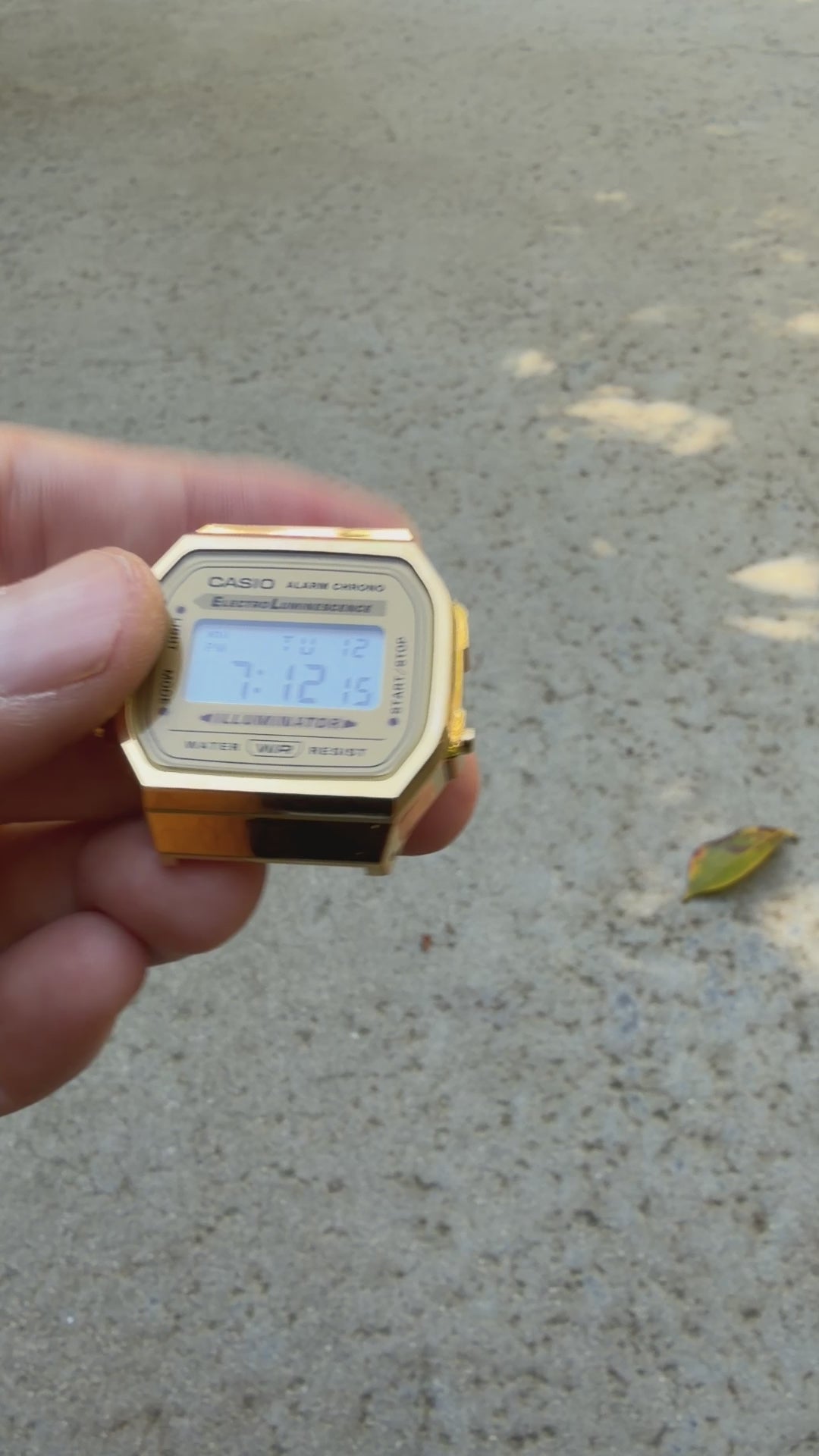 18mm to 22mm Gold Adapter for Casio A168WG, Stainless Steel Lug Converter, Fits A168W A158W F-91W Vintage Series, Spring Bars Included